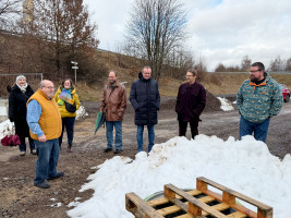 Besuch der Baustelle des AWO-Kindergartens in Selb