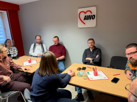 Besuch der Baustelle des AWO-Kindergartens in Selb