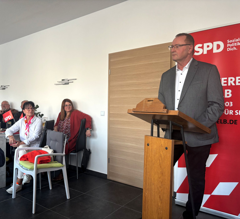 Walter Wejmelka bei seiner Rede auf der Jahreshauptversammlung der SPD