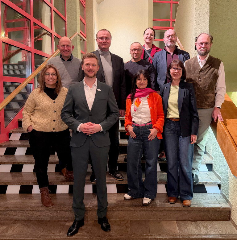 OB-Kandidat Patrick Zeidler und Mitglieder der SPD Selb nach der Podiumsdiskussion