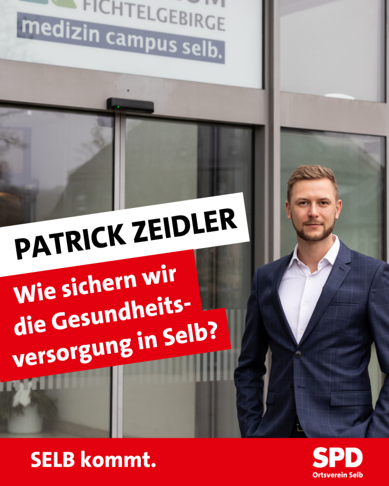 Patrick Zeidler zum Thema "Gesundheitsversorgung in Selb sichern"
