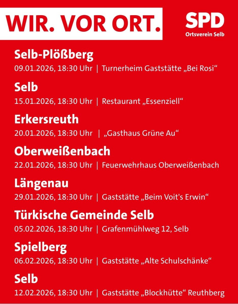 Wir vor Ort - Terminübersicht